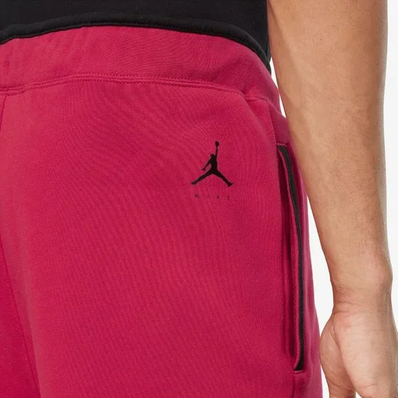 Nike Air Jordan Jumpman Joggers Men's Fleece Pants Gym Sport Red DJ0260-652 - Picture 3 of 5